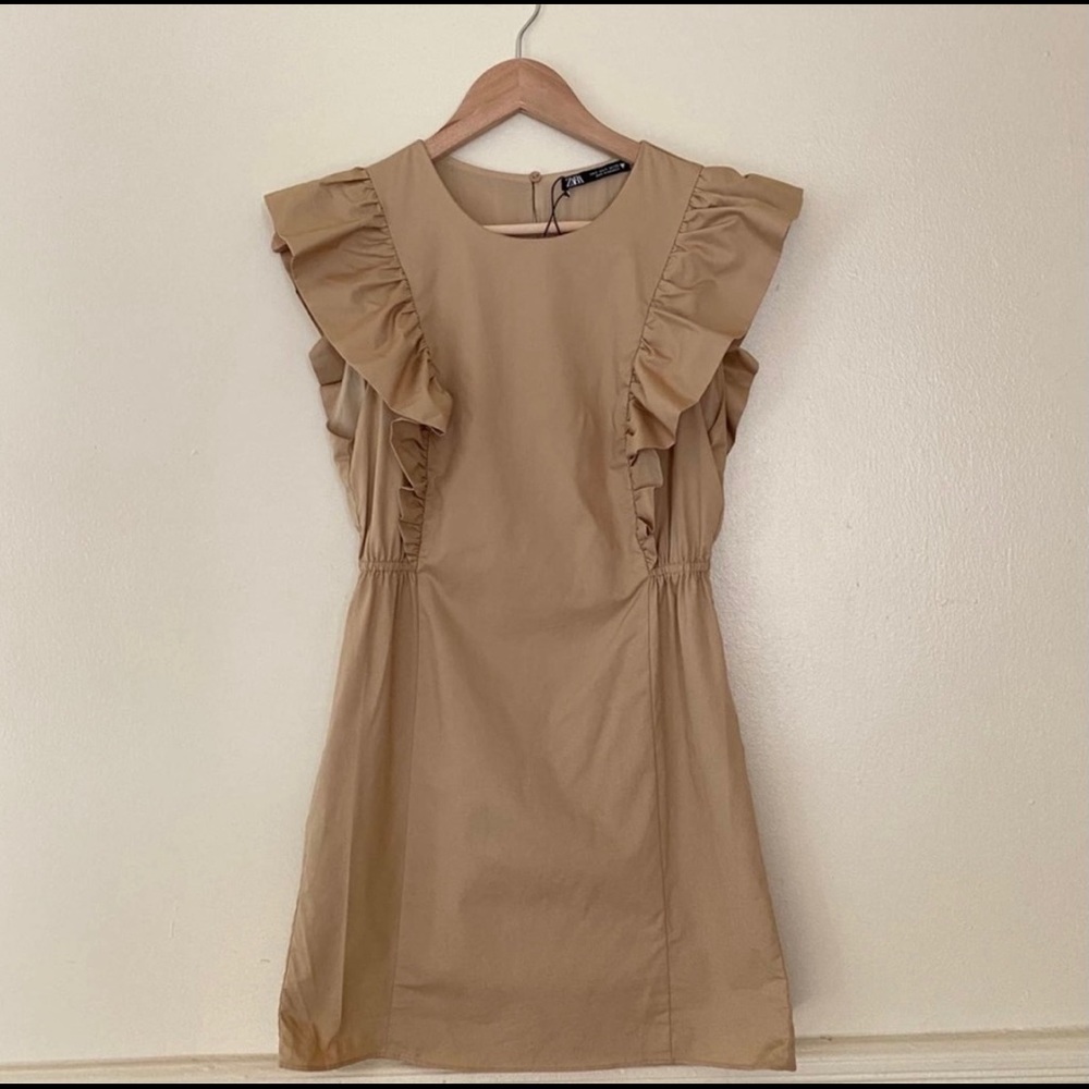 [Donated] Sleeveless 100% Cotton Ruffled Dress - Picture 2 of 5